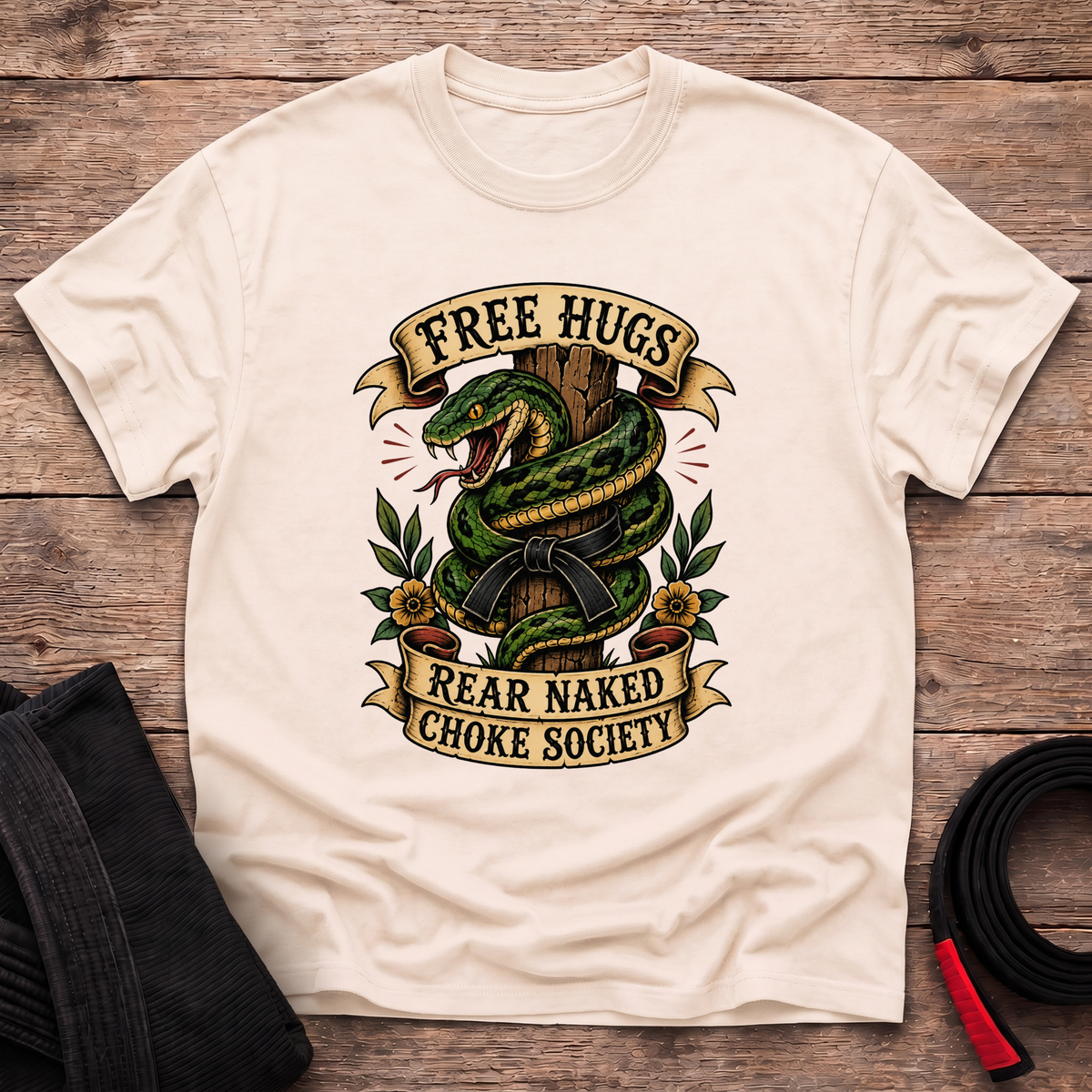 Free Hugs Rear Naked Choke Society T-Shirt