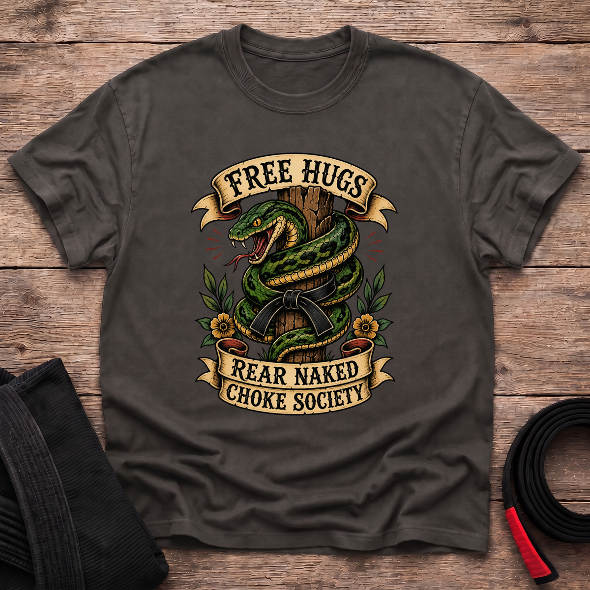 Free Hugs Rear Naked Choke Society T-Shirt