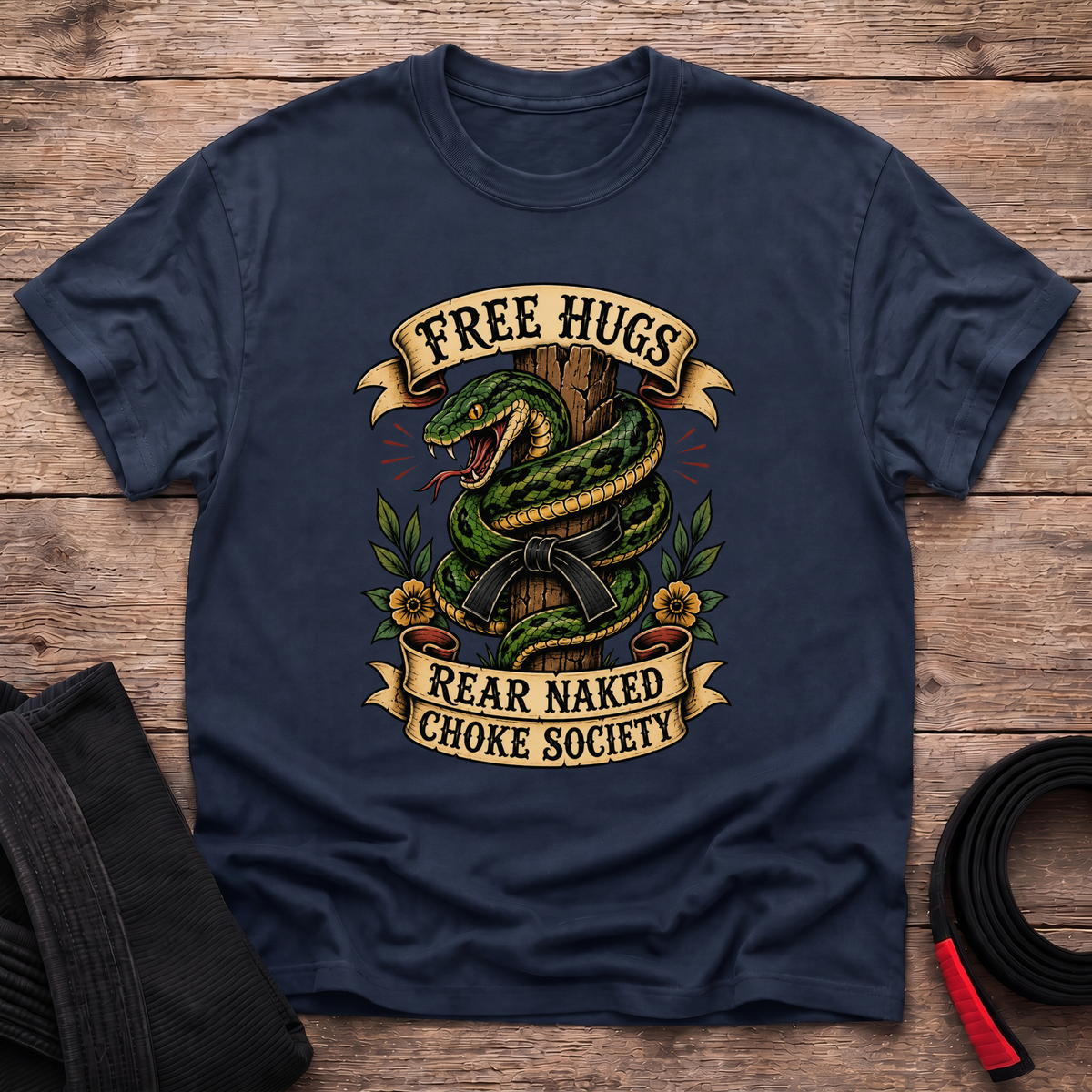 Free Hugs Rear Naked Choke Society T-Shirt