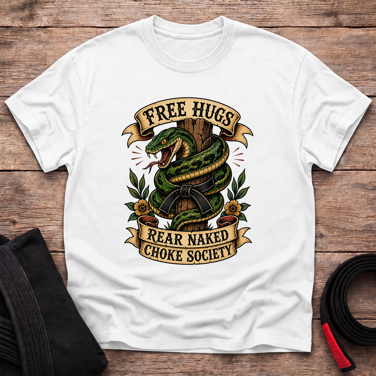 Free Hugs Rear Naked Choke Society T-Shirt